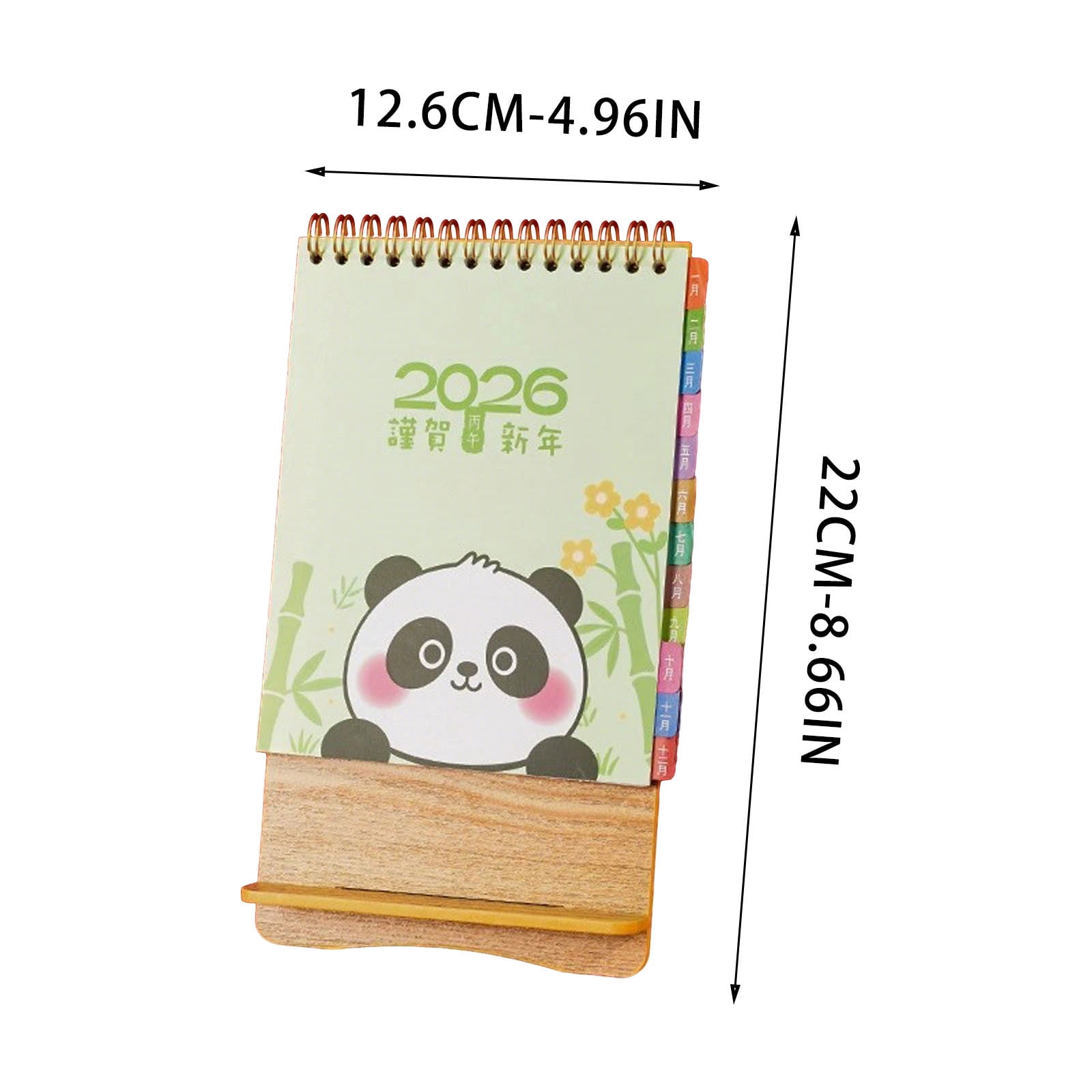2026 Desk Calendar Vertical, Standing Desktop Calendar with Base, 2026 Year Planner, Thick Paper Calendar, Gift for Coworkers, Home Office Desk Organizer, Traditional Chinese Design