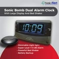 thumbnail image 4 of Sonic Alert - Sonic Bomb Dual Alarm Clock, Bed Shaker Vibrator with Large Digital Display - Black, 4 of 7