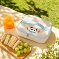 thumbnail image 3 of Lunch Bag, Cartoon Zippered Portable Insulated Thermal Cooler Handheld Bento Box for Adults Work Office Picnic Travel Outdoor Lightweight Durable Food Container 9.06x11.02in Blue, 3 of 4