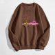 thumbnail image 3 of Moda mujer cuello redondo Casual Breast Cure estampado Harajuku estilo manga larga sudaderas Tops Pompotops gfhjh8737, 3 of 5