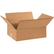 Office Depot® Brand Flat Boxes, 12" x 9" x 4", Kraft, Pack Of 25