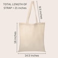thumbnail image 3 of 4-Pack Canvas Tote Bags    Grocery Cloth Bags Foldable for , DIY, , Shopping Bag (14.5x16 inch), 3 of 6