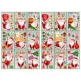 thumbnail image 1 of Conjunto de dos pegatinas navideñas de Papá Noel para ventana, pegatinas estáticas para pared navideñas con copos de nieve para sala de estar y ventana, 1 of 5