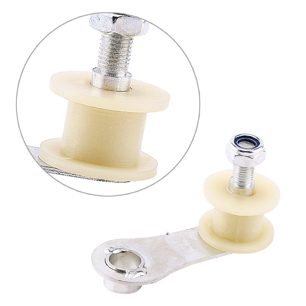 Keenso Universal Tension Adjuster Guide Kit Roller Slider with Spring for Dirt Pit Mini Bike Motorcycle Chain Tensioner 