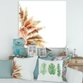 thumbnail image 2 of Designart ' Exotic Dry Pampas Grass On White Background ' Traditional Canvas Wall Art Print, 2 of 4