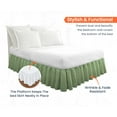 thumbnail image 2 of SGI Bedding 18 Inch Ruffled Bed Skirt | Microfiber Bed Skirt | Fade Resistant, Wrinkle Free, Anti-static, Decorative, Extra Storage Space, Clutter-Free |California King, Moss, 2 of 8