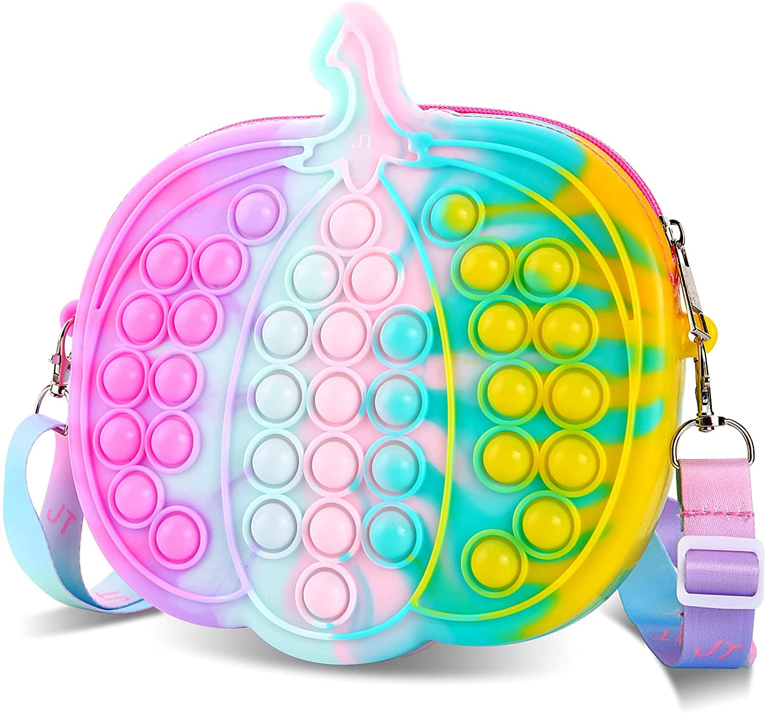 Pop Purse Fidget Toy for Girls, Pumpkin Pop Shoulder Bag Fidget Toys, Halloween Christmas Pop