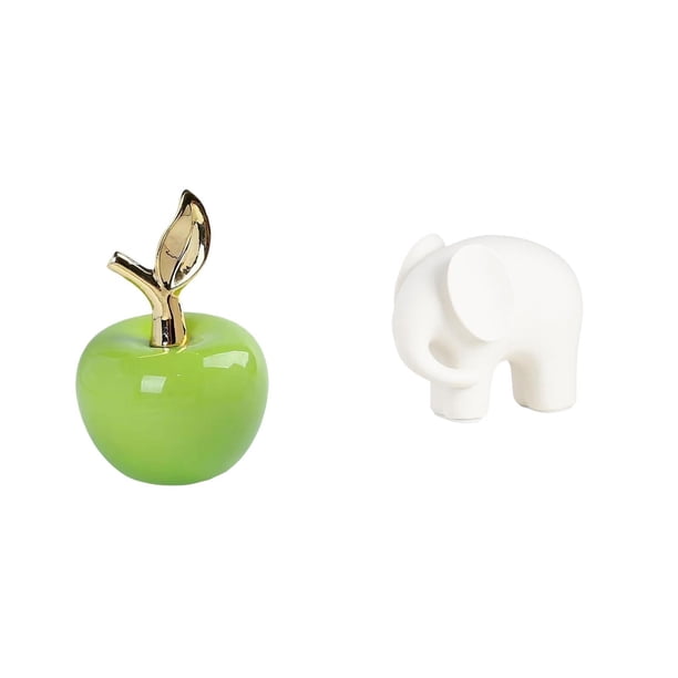 Estatua De Elefante De Cerámica, Adorno De Simulación, Obra De Arte, Decoración Del Hogar, Escultura De Animal, Figurita De Fruta, Colección Coleccionable Para Cafetería, Sala De Estudio,