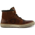 thumbnail image 2 of Pantofola D'Oro Benevento High Men's Leather Ankle Boot With Side Zip In Brown Size 10, 2 of 6