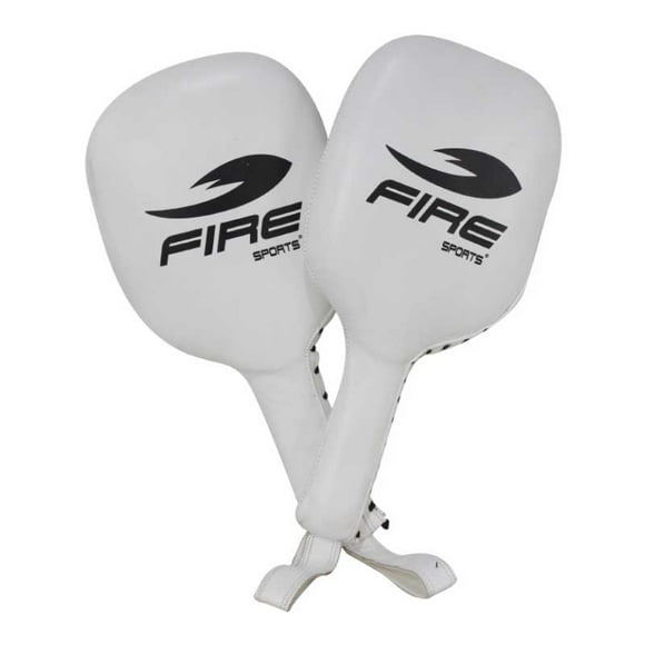 Par de Paletas Para Golpeo de Piel FIRE SPORTS Par de paletas de golpeo/Piel/Blanco