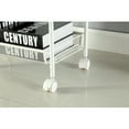 thumbnail image 5 of Topcobe 3 Tiers Rolling Cart, Portable Metal Rolling Cart Organizer with Hook, Movable Rolling Kitchen Cart with Wheels - White, 5 of 5
