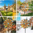 thumbnail image 4 of Hilanderos de viento para patio y jardín: esculturas y hilanderos de viento 75 en arte de jardín con luz de bola de vidrio multicolor con energía solar, 4 of 8