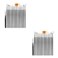 thumbnail image 4 of Vogacara 15 piezas de mano Nail Art Brush Nail Dotting Pen Polish Painting Design Manicure Professional Care Negro 2piezas, 4 of 6
