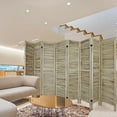 TQJKLFDY 4 Panel Room Dividers 5.6Ft Wood Room Divider and Partition