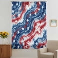 thumbnail image 2 of American Flag Tie-dye Sheer Curtains 63 Inches Long, Blue Red Ombre Abstract Art Light Filering Curtains, Breathable Simi Curtain Privacy Drapes for Living Room Bedroom Lightweight Window Treatment, 2 of 9