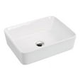 thumbnail image 2 of Mia Over the Counter Vessel Ceramic Basin Sink, Glossy White, 2 of 4