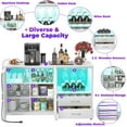 thumbnail image 6 of Homieasy Wine Bar Cabinet with LED Lights and Outlets, Coffee Bar Farmhouse Wine Cabinet for Liquor and Glasses, Industrial Sideboard Buffet with Removable Wine Racks and Wood Drawers, White, 6 of 7