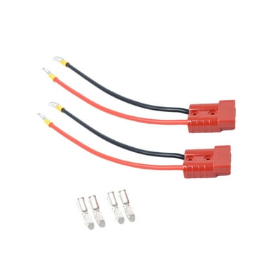 Anckoeil Automobile and Motorcycle Products 2 x Red Battery Connector with 5mm Extension Wires 50A Battery Connector