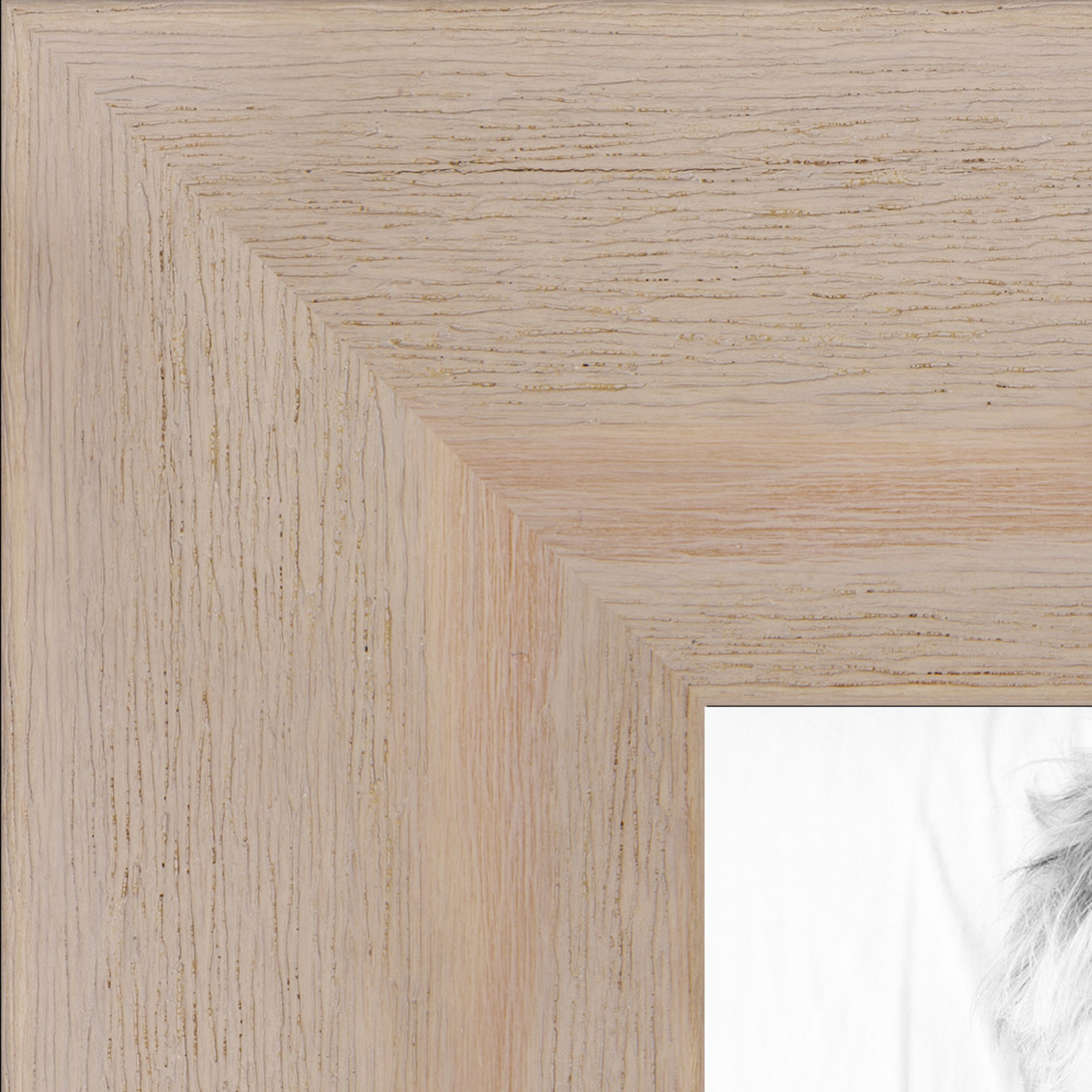 ArtToFrames 20x20 Inch Clear Stain Picture Frame, This White Wood