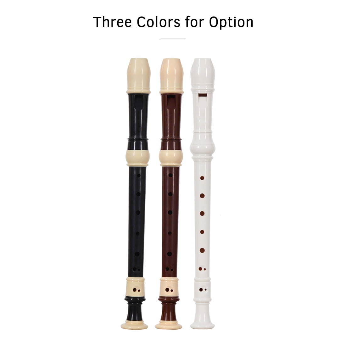 Buy IRIN ABS Descant Recorder 8 Hole Baroque Style Recorders Instrument Detachable with Finger