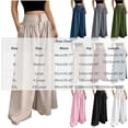 thumbnail image 2 of cocolona Womens Summer Casual High Waist Palazzo Pants Elastic Waist Straight Wide Leg Dress Pants with Pockets, 2 of 5