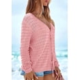 thumbnail image 4 of PRETTYGARDEN Crochet Cardigan Sweaters for Women Trendy Spring Summer Long Sleeve Tie Front Tops Boho Beach Vacation Clothes, 4 of 9