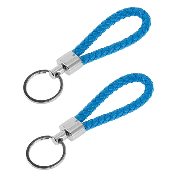 Llavero de Coche Único Bargains Llavero Universal con Anillo para Llaves de Fob para Casa Aleación de Zinc Tono Plateado Azul 2 Pcs