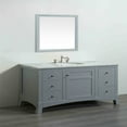 thumbnail image 2 of Eviva New York 48" Gray Bathroom Vanity w/ White Carrara Top, 2 of 3