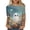 Multicolor-07, variant on SBYOJLPB 3/4 Sleeve Tops for Women Halloween Printed Crew Neck Pullover Top