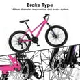 thumbnail image 3 of Adult Mountain Bike, 24-inch Wheels, Shimano 21 Speed Gear White Mountain Women Bicycle in Pink, 3 of 7