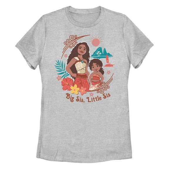 Women's Moana 2 Big Sis Little Sis Portrait Graphic T-Shirt