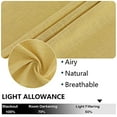thumbnail image 4 of Linen Blend Textured Grommet Window Curtain Panels for Kitchen Living Room Bedroom Farmhouse Window Treatment Drapes, 37 x 63 Inch, 2 Panels.Yellow, 4 of 7