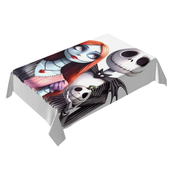 Night Before Christmas Themed Square Tablecloth 54 * 72 Inches Durable Stylish