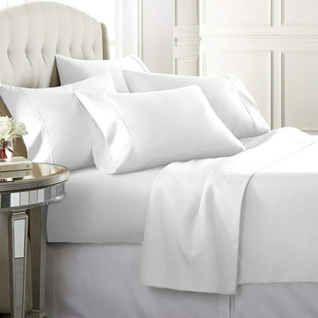 Luxury Home Super-Soft 1600 Series Double-Brushed 6 Pcs Bed Sheets Set (Queen,