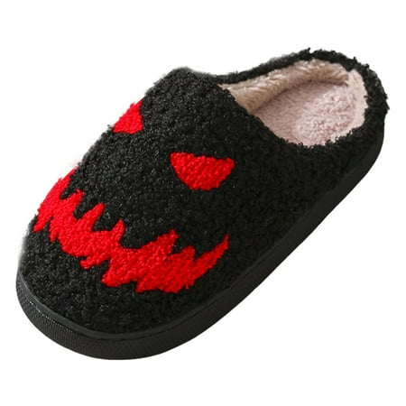 

2024 Fashion New Style comfortable and versatile Women Shoes Fashion Flat Womens Slip on Slippers Bat Cartoon Home Slippers Women Warm Couple Cotton Slippers Discounted price