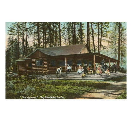 - Log Cabin, Hayden Lake, Idaho Print Wall Art