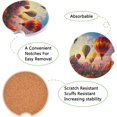 thumbnail image 2 of Coolnut Hot Air Balloons Car Coasters 2 Pack Drinks Absorbent Ceramic Stone Car Coasters with Fingertip Grip Car Cup Holder Coasters Home Decor Gifts, 2 of 6