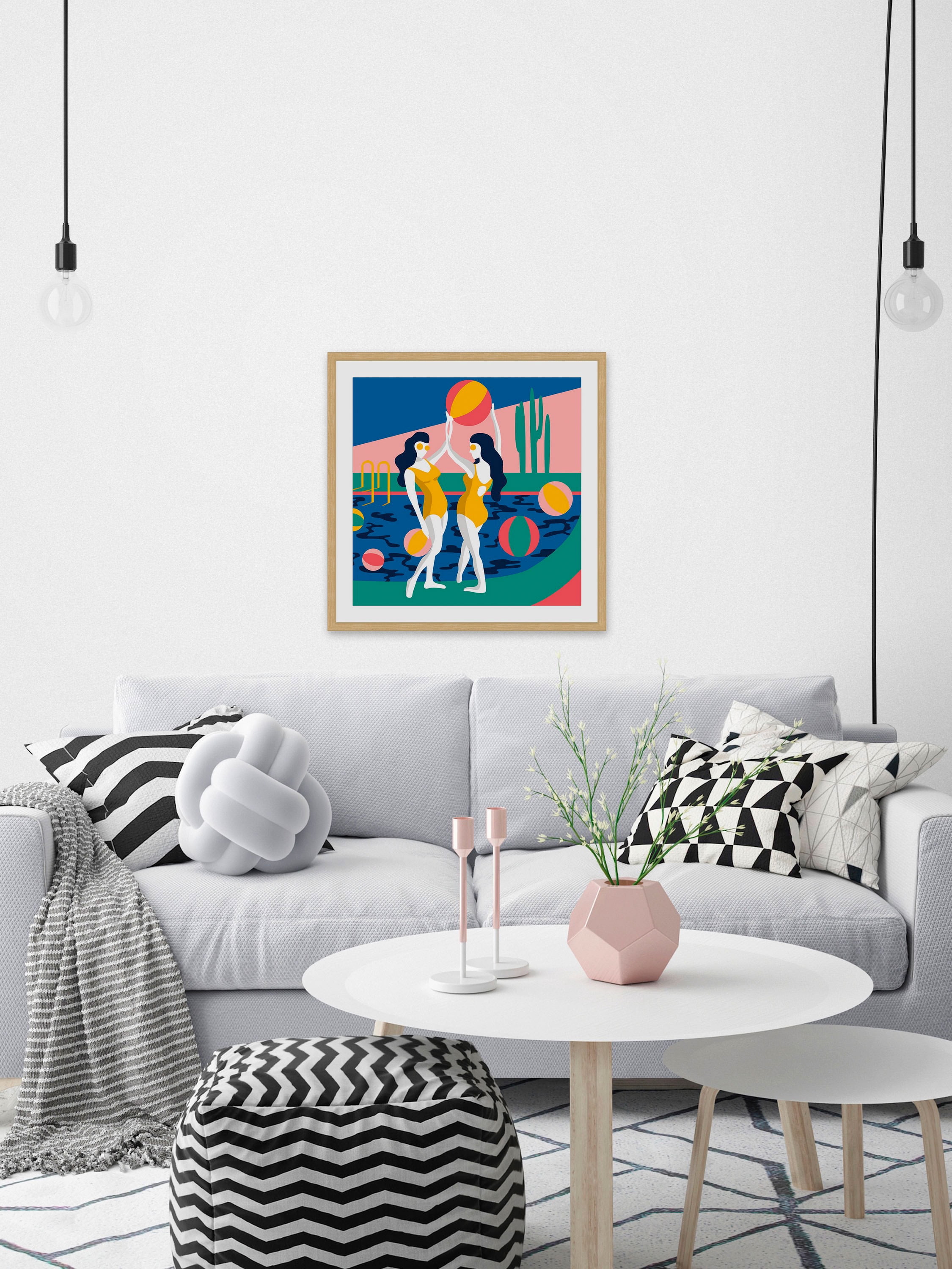 Girls Having Fun Ii Framed Painting Art Print, 24.00" x 1.50"