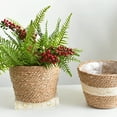 thumbnail image 2 of Grandest Birch Basket Sturdy Multi-function Straw Handmade Flower Pot for Home Basket:Straw, 2 of 8
