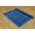 thumbnail image 5 of Casavani Handwoven Blue Cotton Dhurrie Bed Room Living Room Dining Room Kitchen Carpets 3x5 feet, 5 of 5