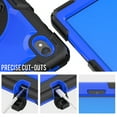 thumbnail image 5 of Dteck Lenovo Tab M10 HD (2nd Gen) 10.1 Inch 2020 Case TB-X306F/TB-X306X 10.1" Case with Built-in Screen Protector, Shockproof Rotatable Kickstand Cover Hand Strap and Shoulder Strap,Black+Blue, 5 of 8
