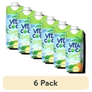 (6 pack) Vita Coco Coconut Water, Nutrients & Electrolytes Rich, Pineapple, 16.9 fl oz Tetra