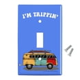 thumbnail image 2 of I'm Trippin' Retro Van Funny Humor Plastic Wall Decor Toggle Light Switch Plate Cover, 2 of 4