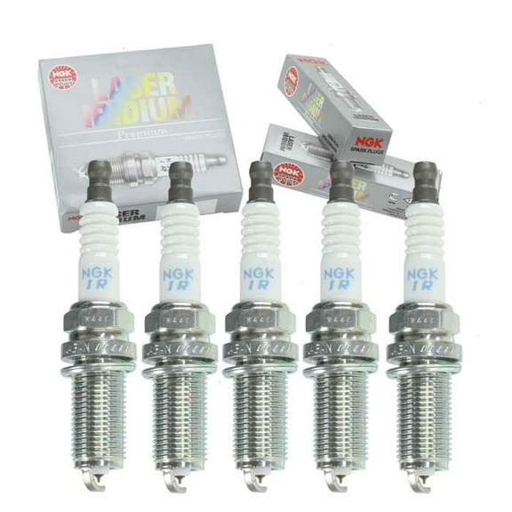 5 pc NGK Laser Iridium Spark Plugs compatible with Volvo C70 2.5L L5 2006-2013