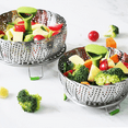 thumbnail image 7 of Vegetable Steamer Basket, Stainless Steel Folding Steamer with Extending Removable Center Handle Insert for Veggie Seafood Cooking to Fit Various Size Pot, 7 of 7