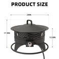 thumbnail image 3 of 24“ Portable Propane Fire Pit with Grill Grate &  Lid, Outdoor Fire pit, 3 of 5