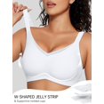 thumbnail image 3 of Camiseta Wireless Bra OEAK V Mesh con soporte cómodo, blanca, 2XL, 3 of 7