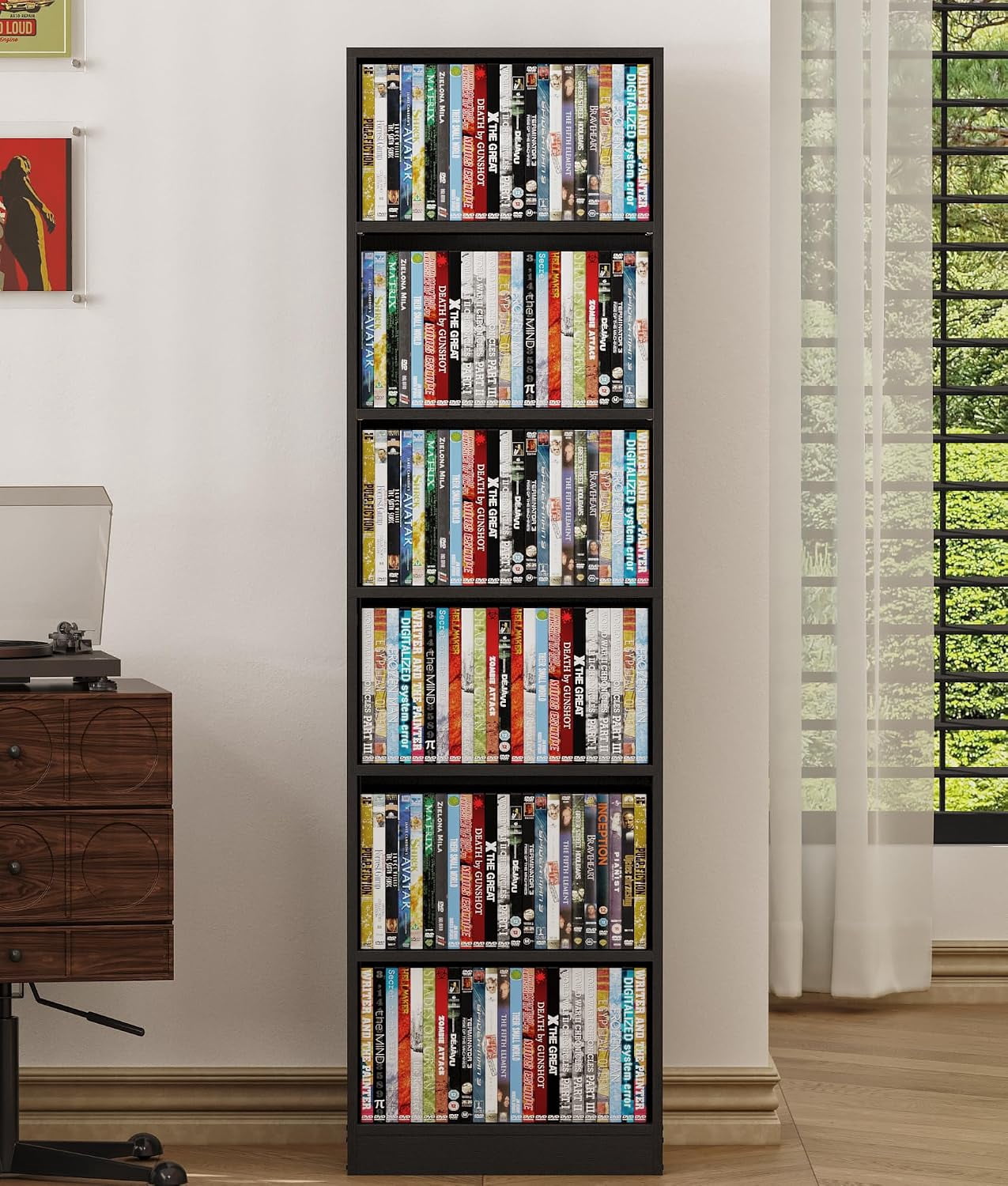 Leslie Dame Mission Multimedia DVD/CD Storage Cabinet with Sliding