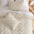 thumbnail image 3 of Juego de funda de edredón Bedsure Boho Beige Jacquard King a cuadros, 3 of 7