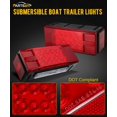 thumbnail image 2 of Partsam 12V LED Low Profile Waterproof Rectangular Trailer Light Kit, Waterproof LED Combination Trailer Tail Light Kit Stop Brake License, 2 of 7